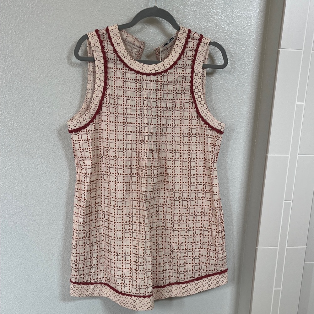 Ciao Lucia Ebba check printed cotton dress. Size medium. NWT!!!!